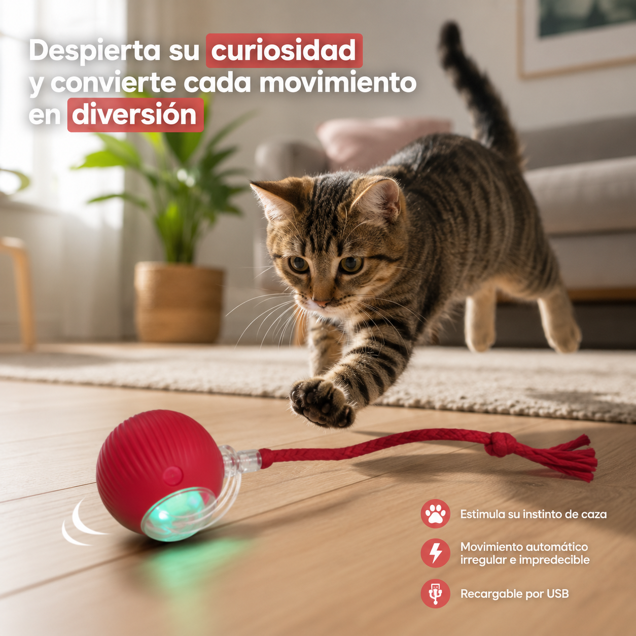 Pelota Interactiva para Gatos